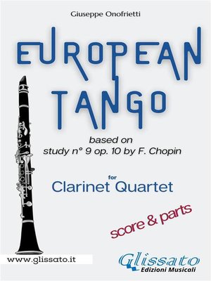 cover image of "European Tango" for Clarinet Quartet